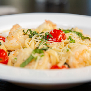 pasta at circles waterfront restaurant