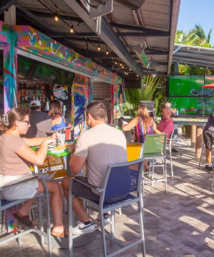 Outdoor and Covered Bar Seating